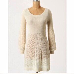 Anthropologie Knitted & Knotted 100% Alpaca Knit Dress size S